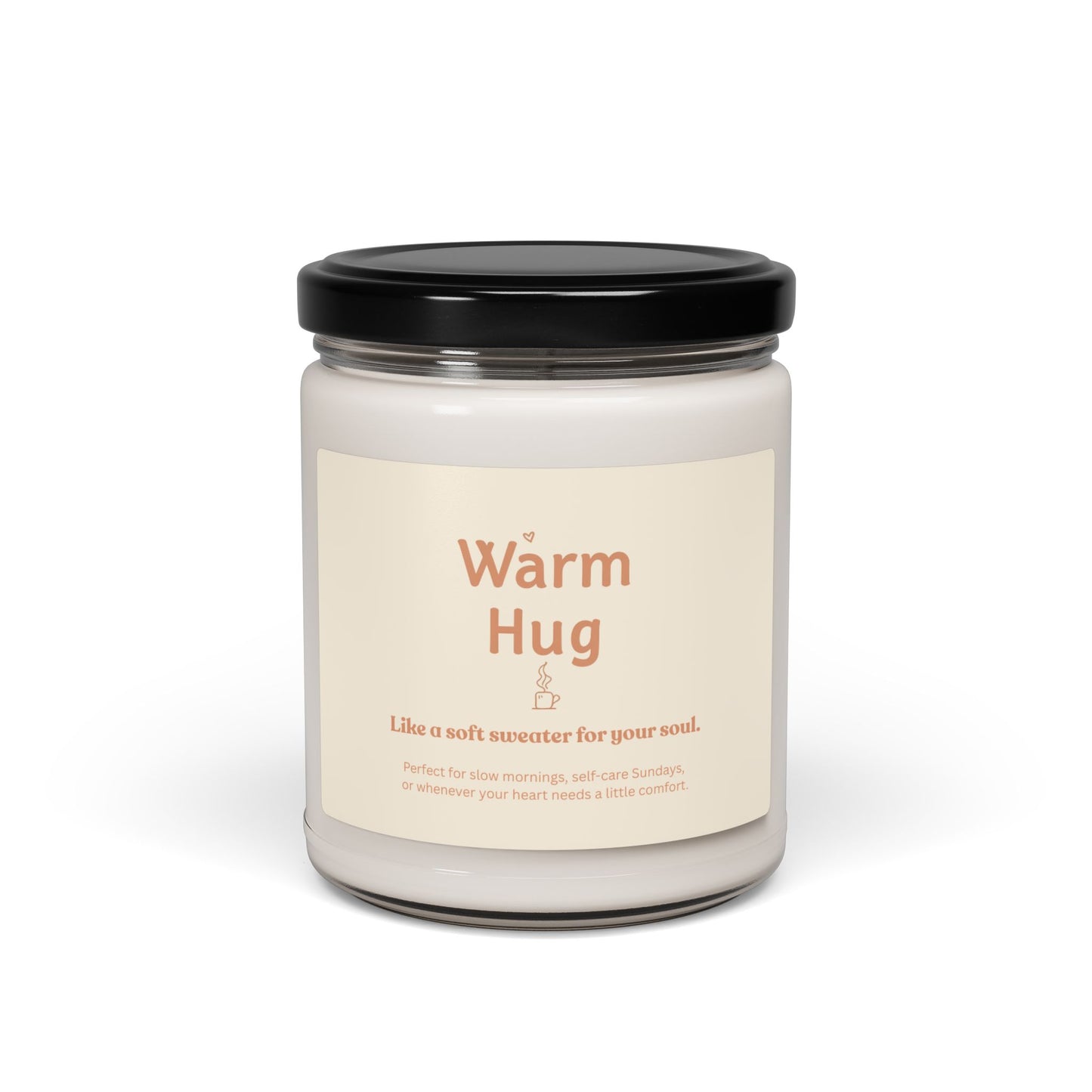 Warm Hug Scented Soy Candle - 9oz | Cozy Home Decor, Relaxing Gift, Aromatherapy Candle, Self-Care Essential, Eco-Friendly