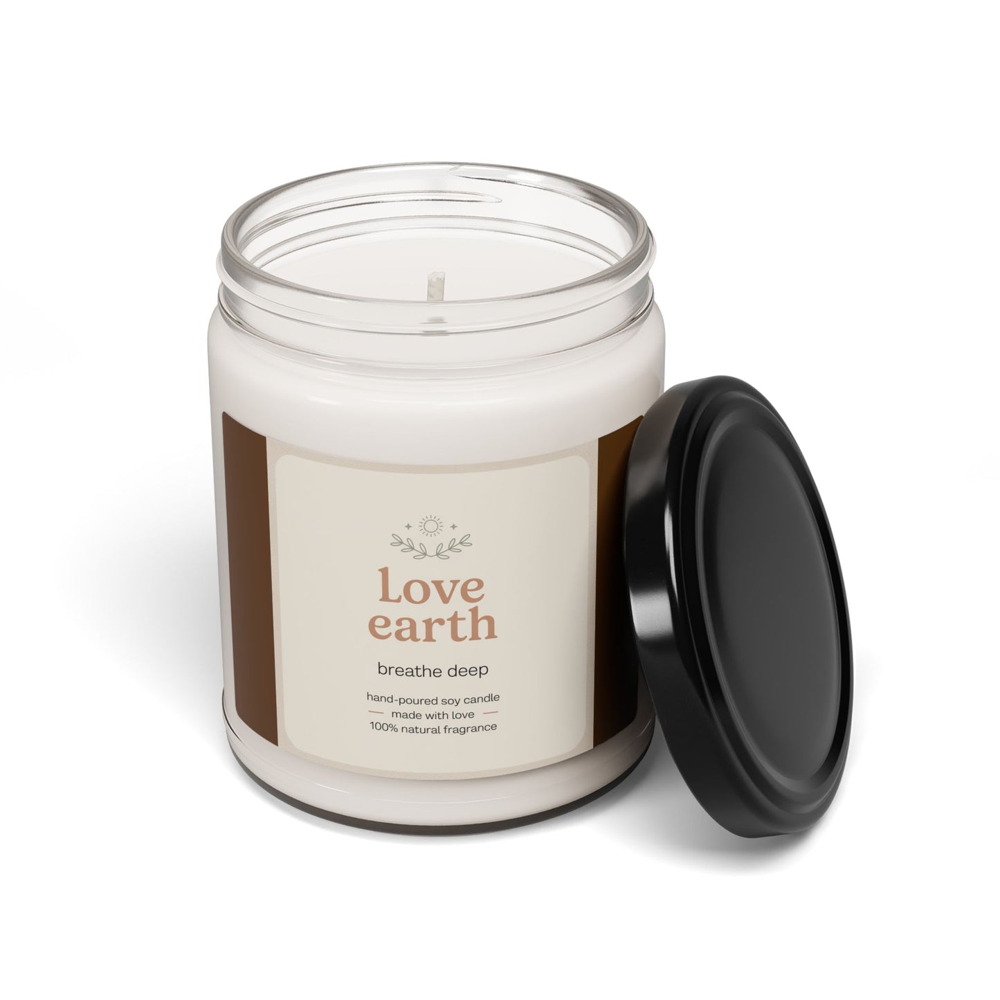 Love Earth Scented Soy Candle, Relaxing Aromatherapy Candle for Home, Eco-Friendly Gift, Breathe Deep, Meditation Candle, Spa Essential
