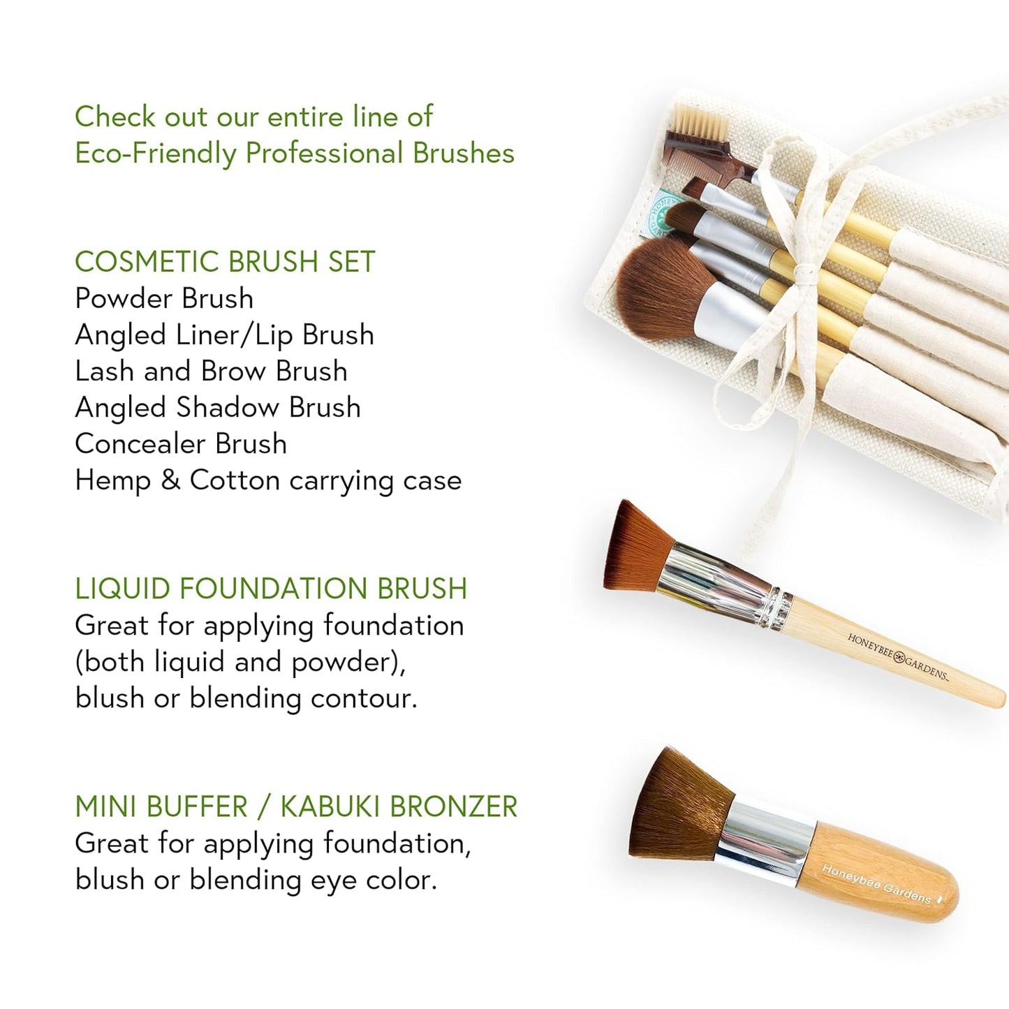 Eco Friendly Professional Cosmetic Brush Set