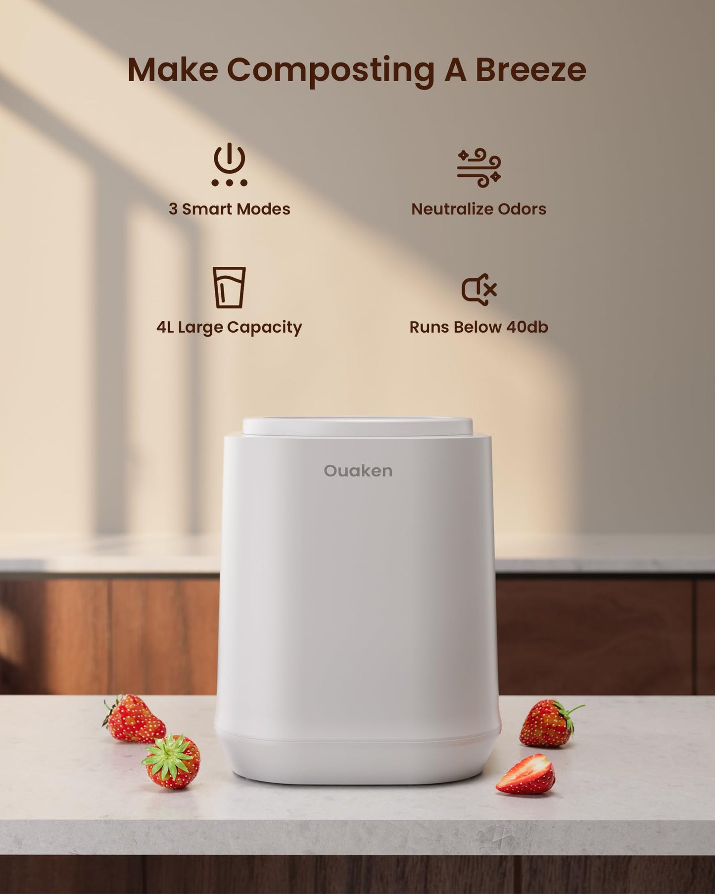 Ouaken Electric Composter for Kitchen