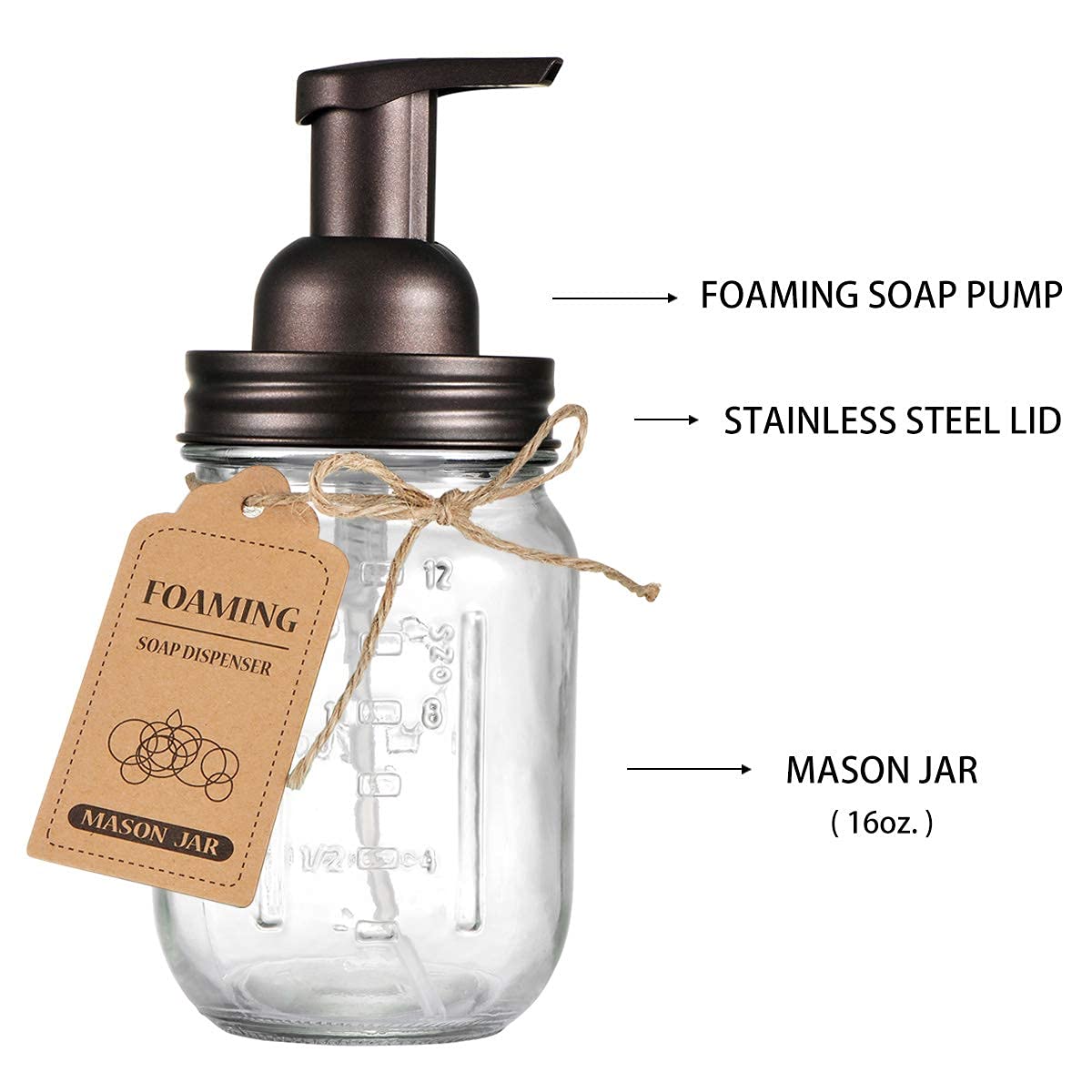 Mason Jar Foaming Soap Dispenser