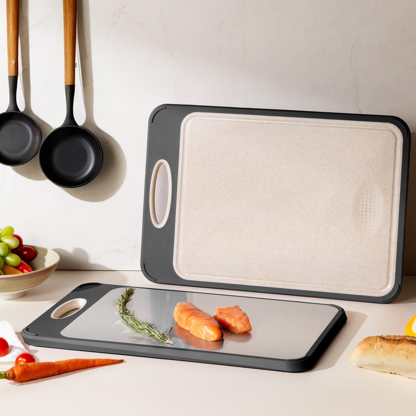 2 in 1 Stainless Steel Cutting Board