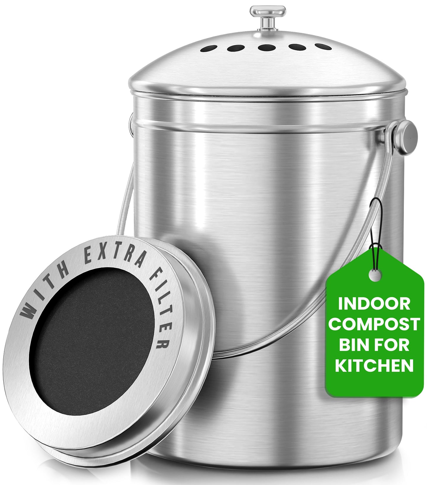 Utopia Kitchen Compost Bin for Kitchen Countertop