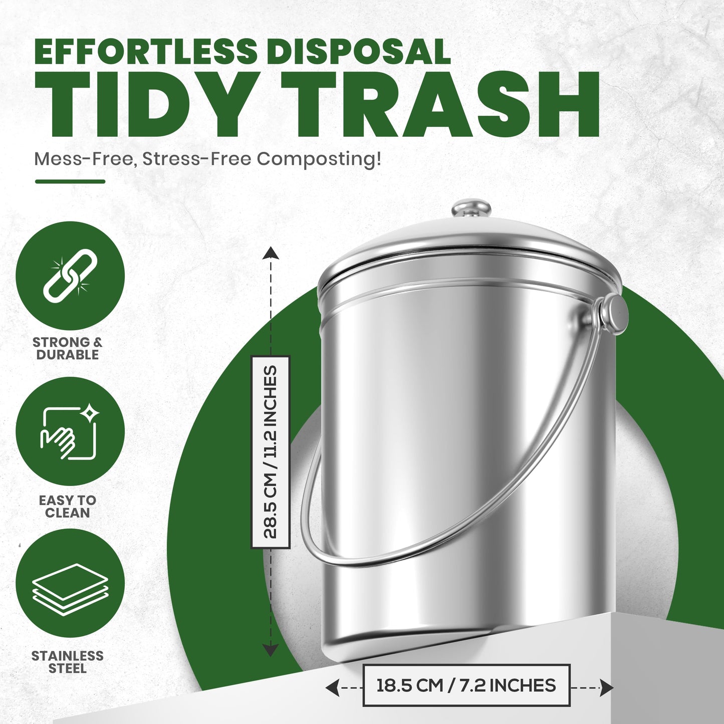 Utopia Kitchen Compost Bin for Kitchen Countertop