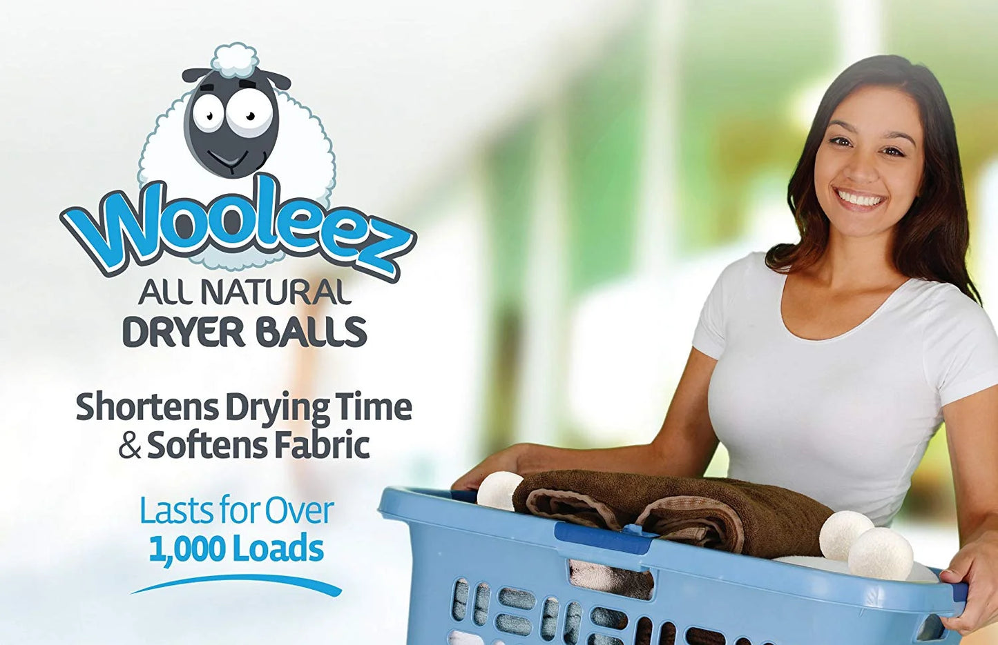 100% Wool Dryer Balls, All Natural Eco-Friendly Reusable Fabric Softener, 3 Balls Included