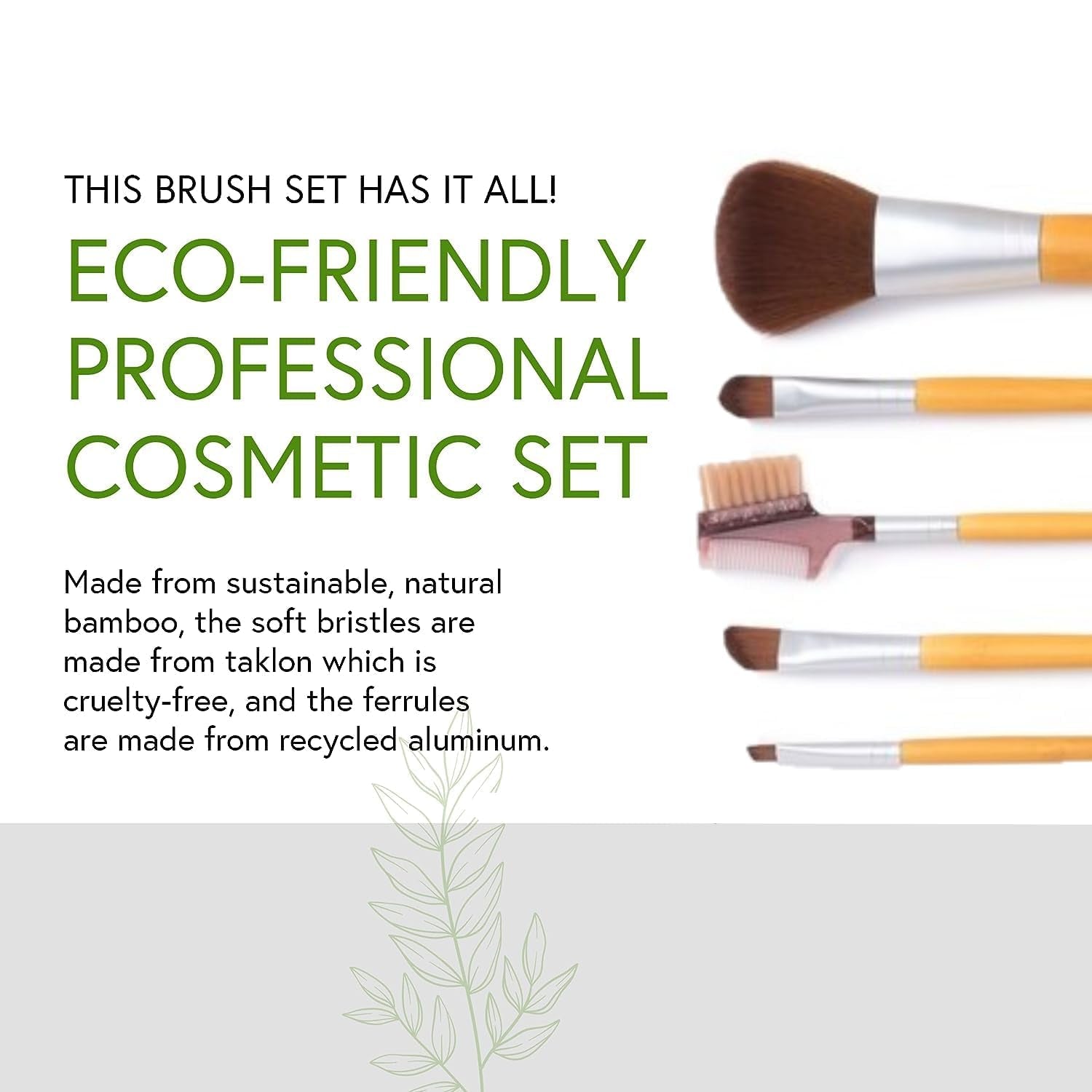 Eco Friendly Professional Cosmetic Brush Set