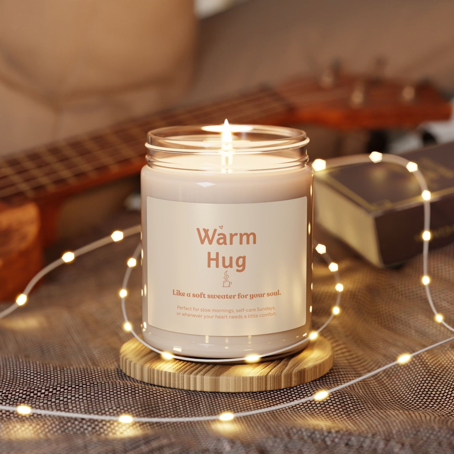Warm Hug Scented Soy Candle - 9oz | Cozy Home Decor, Relaxing Gift, Aromatherapy Candle, Self-Care Essential, Eco-Friendly