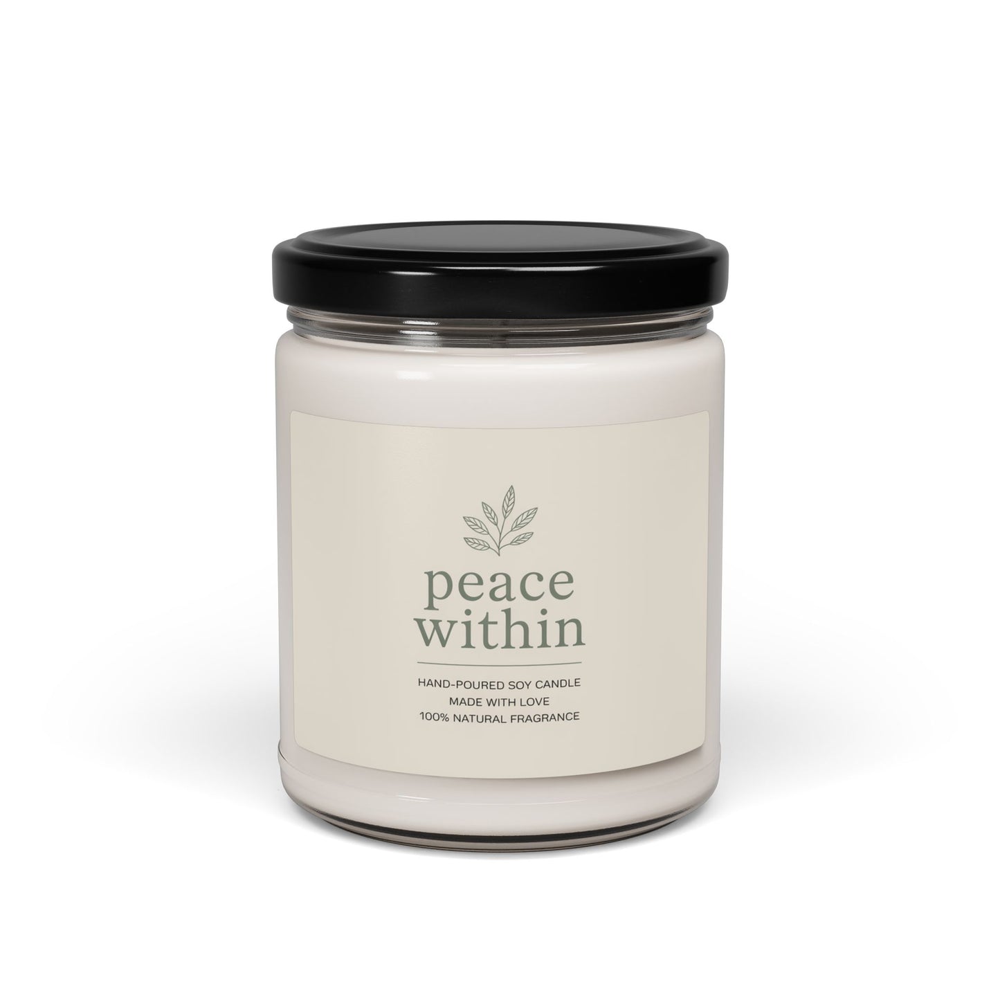 Peace Within Scented Soy Candle - Relaxing Aromatherapy, Home Decor, Gift for Wellness, Self-Care, and Meditation