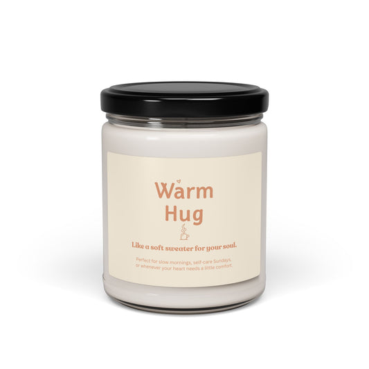 Warm Hug Scented Soy Candle - 9oz | Cozy Home Decor, Relaxing Gift, Aromatherapy Candle, Self-Care Essential, Eco-Friendly
