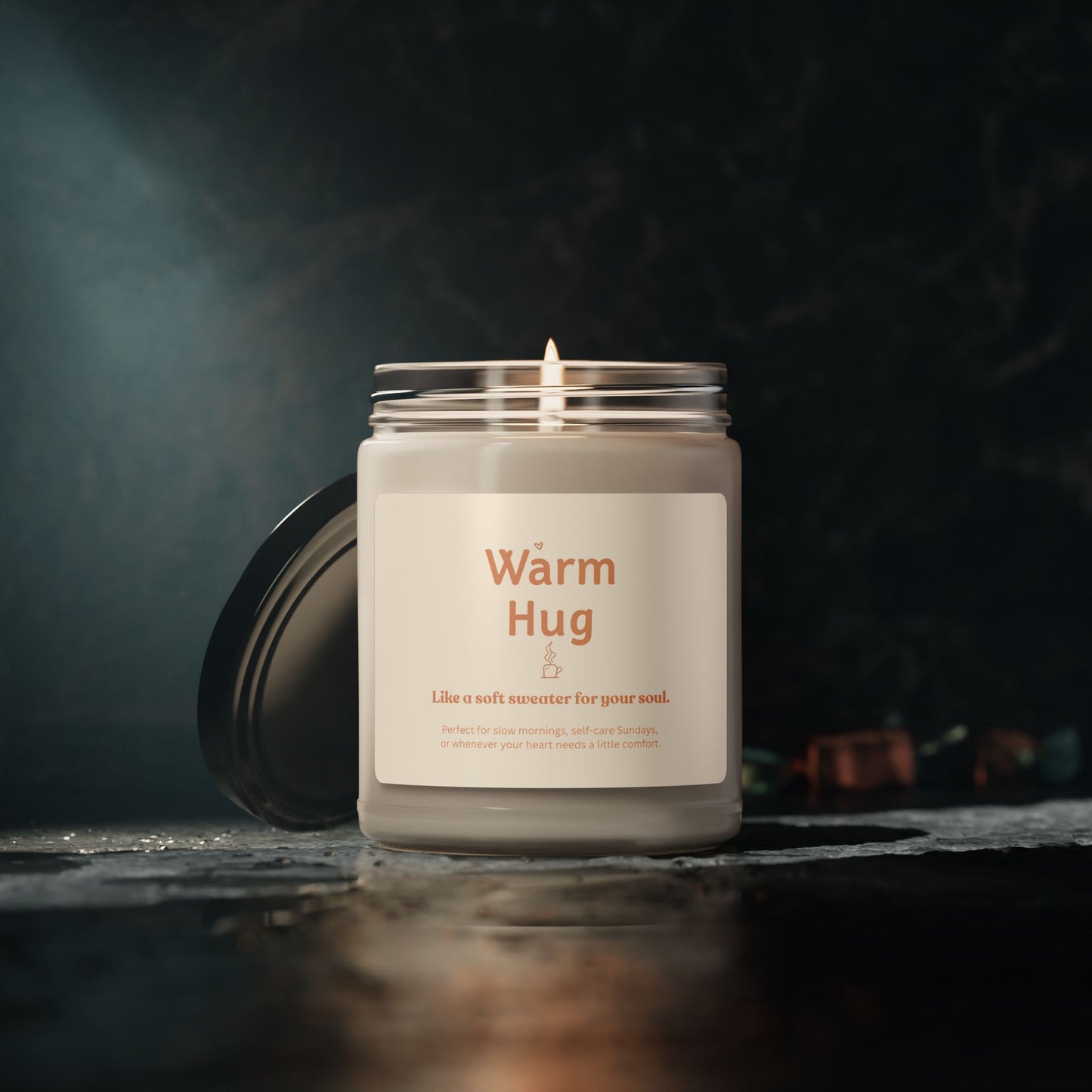 Warm Hug Scented Soy Candle - 9oz | Cozy Home Decor, Relaxing Gift, Aromatherapy Candle, Self-Care Essential, Eco-Friendly