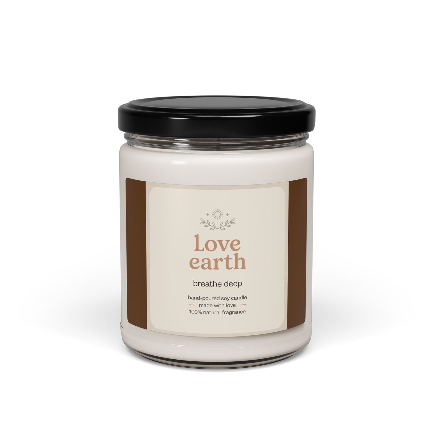 Love Earth Scented Soy Candle, Relaxing Aromatherapy Candle for Home, Eco-Friendly Gift, Breathe Deep, Meditation Candle, Spa Essential