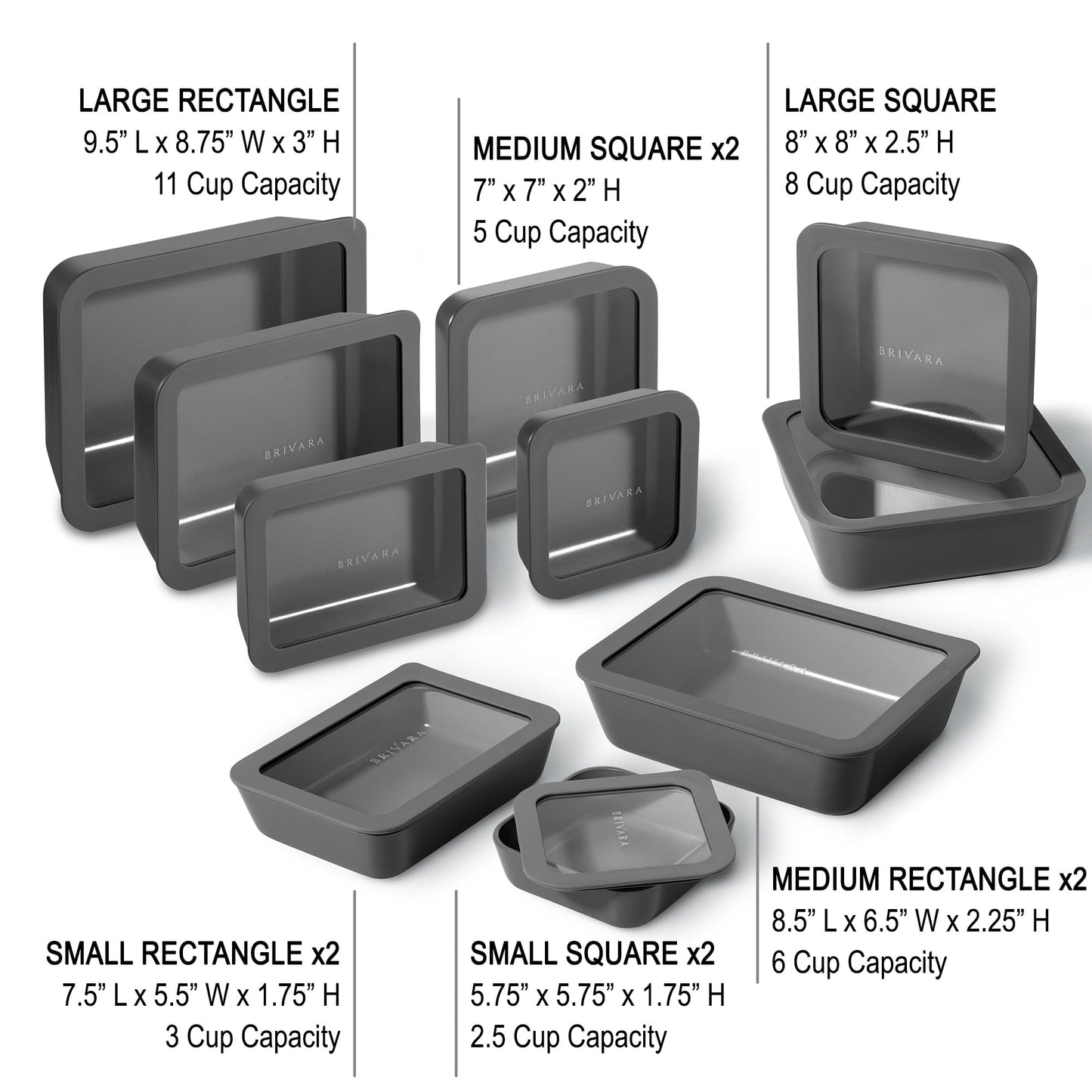 Ceramic Coated Glass Food Storage Containers