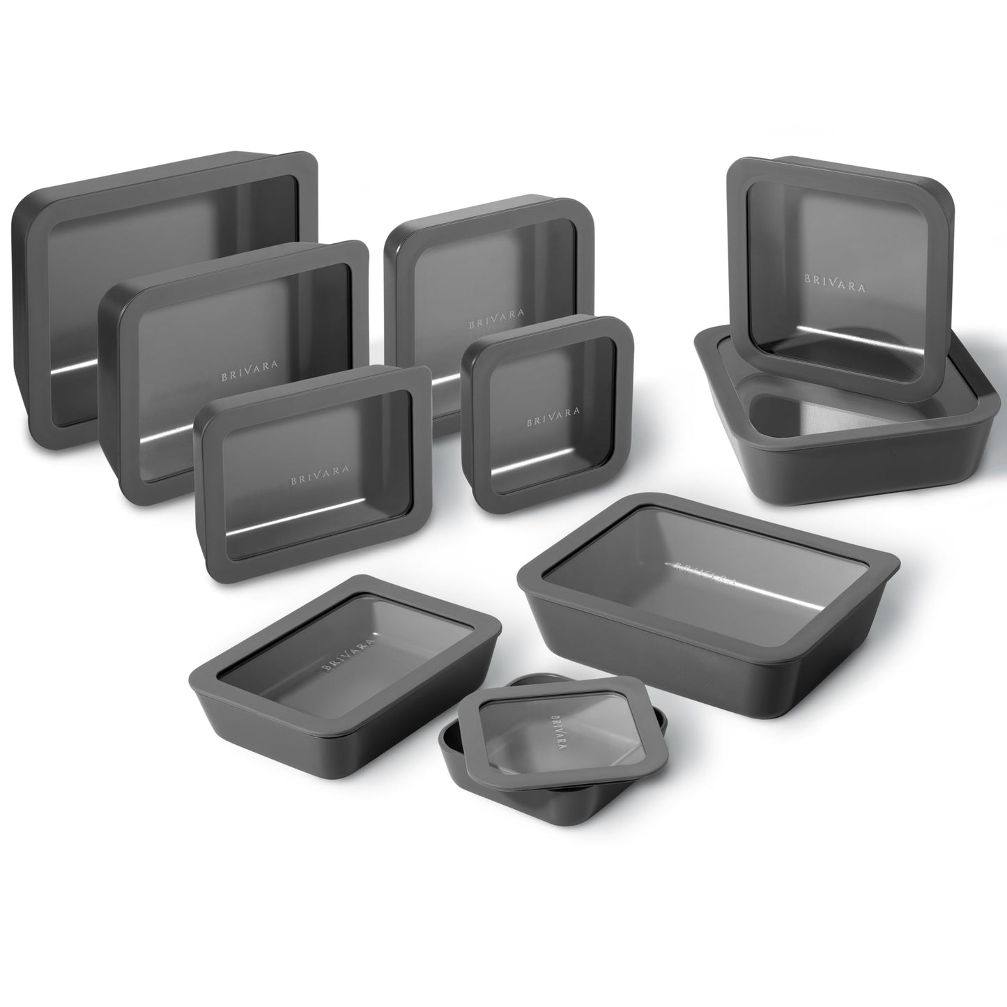 Ceramic Coated Glass Food Storage Containers