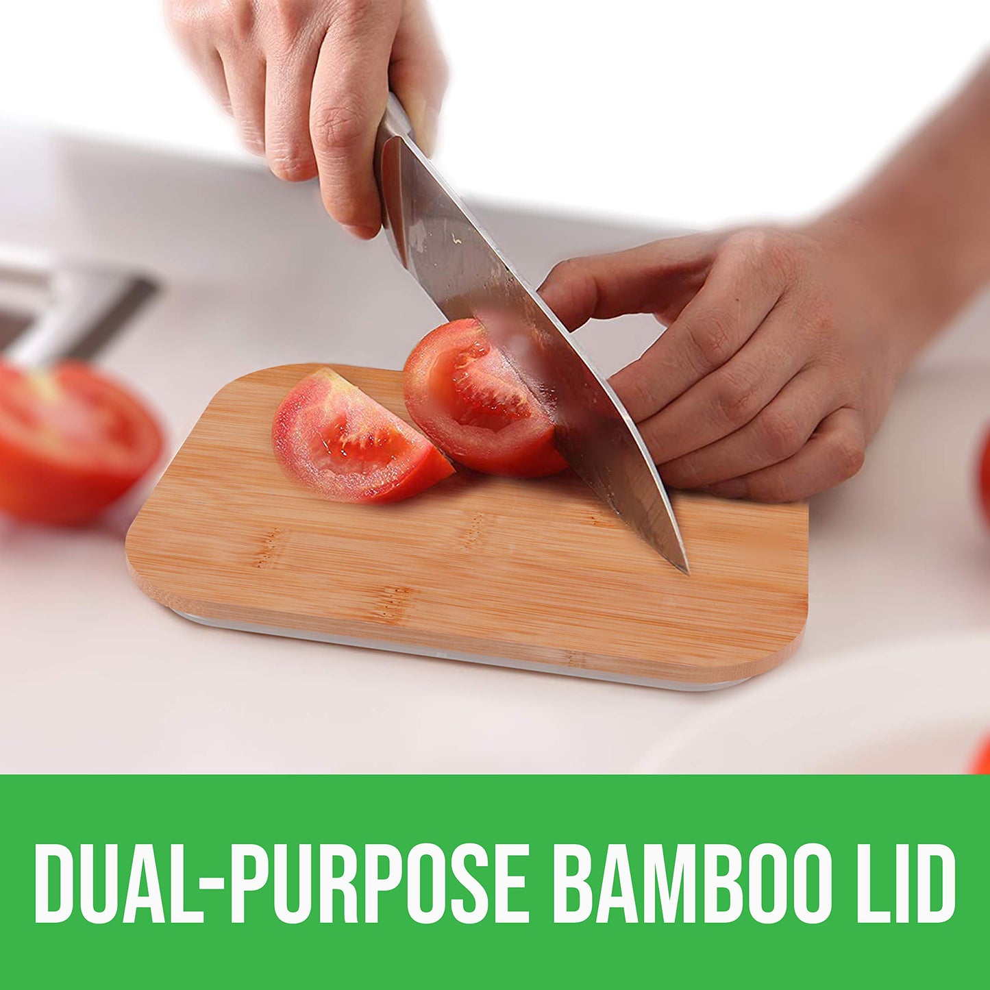 Glass Food Storage Containers with Bamboo Lids