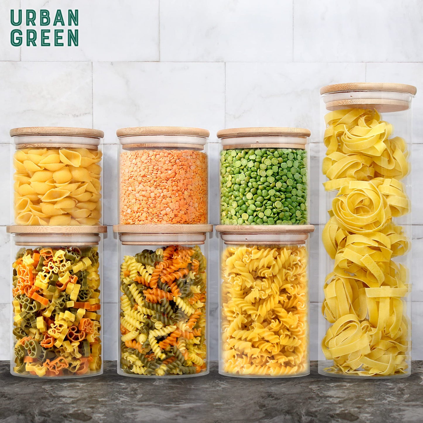 Glass Jars with Bamboo Lids
