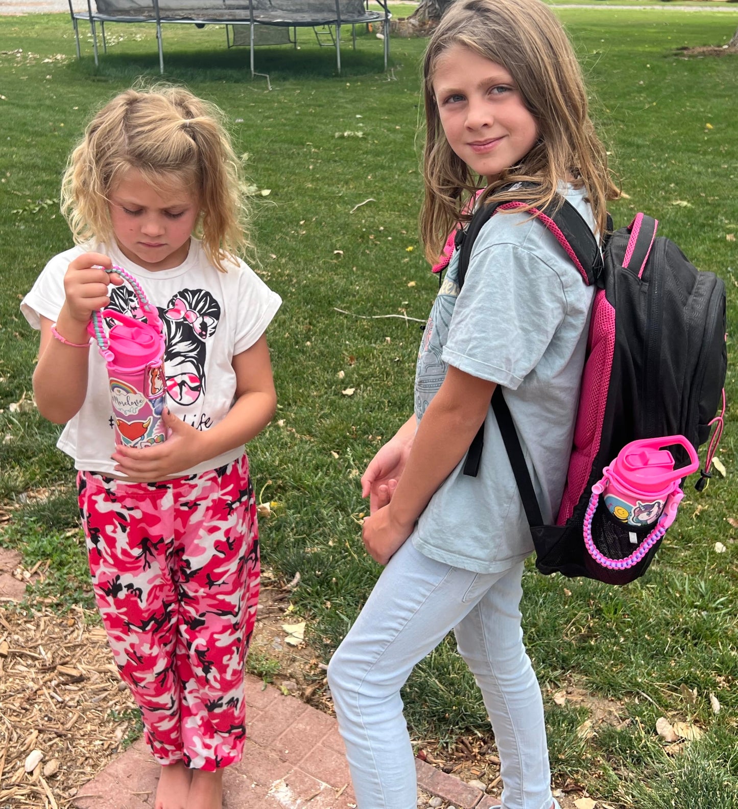 Girls Water Bottle for School, 16oz Stainless Steel