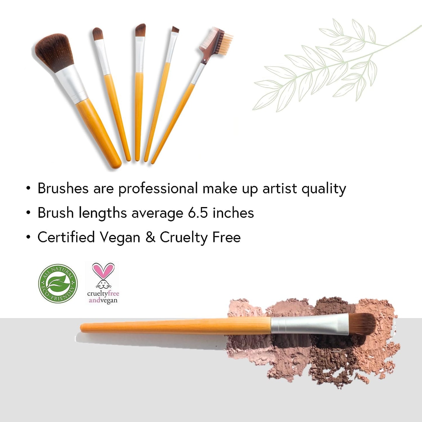 Eco Friendly Professional Cosmetic Brush Set